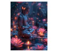 Paint by Numbers for Adults, Flower Painting by Numbers Canvas for Children Wall Art Supplies 54 x 40 in, DIY Zen Colorful Canvas Painting Adult Crafts for Room Decor and Gifts for Women LSJ1553
