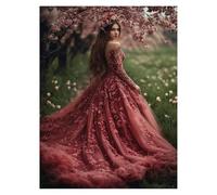Paint by Numbers for Adults, Flower Painting by Numbers Canvas for Children Wall Art Supplies 54 x 40In, DIY Woman Colorful Canvas Painting Adult Crafts for Room Decor, Gifts for Women LSJ-0924