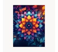 Paint by Numbers for Adults, Flower Painting by Numbers for Adults, Craft Kits for Kids with Mandala Color Canvas for Painting 32x44In Acrylic Paint and Brush, Wall Art for Living Room Decor FYH-8303