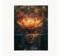 Paint by Numbers for Adults, Flower Painting by Numbers for Adults,Craft Kits for Kids with Zen Color Canvas for Painting 32 x 44 in Acrylic Paint and Brush for Wall Art for Living Room Decor FYH-3142