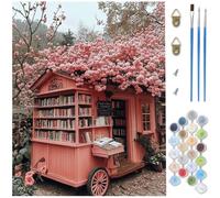 Paint by Numbers for Adults Flower Room, Landscape Painting by Number Kits, DIY Canvas Oil Painting Kit Hobbies for Adults Women with Brushes Acrylic for Halloween Decorations 30x40cm/30x40 cm D1-374