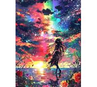 Paint by Numbers for Adults Flower, Woman Adult Paint by Numbers Canvas Kits, Painting Kits with Brushes and Acrylic, DIY Color Oil Painting for Beginners, Room Decor, Gifts for Women, 16x20in 8-1936