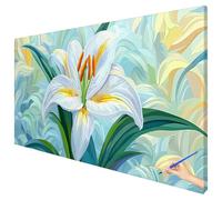 Paint by Numbers for Adults Flowers 100x40cm Large Abstract Painting by Numbers for Adults Beginner DIY Color Oil Paintings on Canvas Kits with Acrylic Paints Brushes for Autumn Decorations Gifts J-32