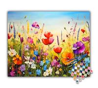 Paint by Numbers for Adults - Flowers Adult Paint by Numbers Kits on Canvas for Beginner without Frame, DIY Floral Acrylic Oil Painting by Number for Adults, Perfect for Gift Home Decor (16x20 inch)