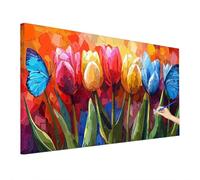 Paint by Numbers for Adults Flowers, Children Paint by Numbers Kits, Colorful Large Painting by Number Canvas 160x70cm, DIY Adult Crafts Hand Painted Oil Painting Kit for Room Decor, Home Decor R-93