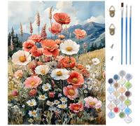 Paint by Numbers for Adults Flowers, Mountain Painting by Number Kits, DIY Canvas Oil Painting Kit Hobbies for Adults Women with Brushes Acrylic for Halloween Decorations 70x100cm/70 x 100 cm D1-392