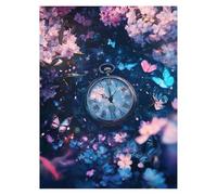 Paint by Numbers for Adults, Flowers Painting by Numbers Canvas for Children Wall Art Supplies 28x20 in, DIY Butterfly Colorful Canvas Painting Adult Crafts for Room Decor and Gifts for Women LSJ-2734