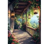 Paint by Numbers for Adults Forest, Cabin Paint by Numbers Kits for Adults Beginner Easy DIY Craft Oil Painting Art Kits with 3 Brushes, DIY Acrylic Pigment Drawing for Room Decor, (8x12in), 1188