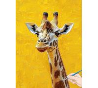 Paint by Numbers for Adults Giraffe Paint by Numbers Animals for Children Beginners, DIY Acrylic Canvas Paintings Kits Hobbies for Adults Women for Halloween Decorations Gifts for Women 30x40cm J-54
