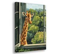 Paint by Numbers for Adults, Giraffe Paint by Numbers for Adults with Frame, DIY Animal Oil Painting Arts and Crafts Kits on Canvas for Women's Hobbies, for Gifts and Home Wall Decor 20x28 Inch, H-04