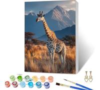 Paint by Numbers for Adults Giraffe, Plant Paint by Numbers Kits with Frame, DIY Arts and Crafts for Beginners Oil Paintings with Brushes and Acrylic, for Room Decor, Gifts for Women, 12x16in 7-2087