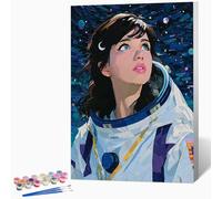 Paint by Numbers for Adults Girl Painting by Numbers for Adults Space, Craft Art Painting Canvas Kits Bring Pigment and Brushes, Gifts for Women, Room Decor 40x53 Inch (Without Frame) -LKF0790W8