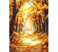 Paint by Numbers for Adults Golden Grove Landscape Paint by Numbers On Canvas, DIY Painting by Numbers for Adults, Paint by Numbers with Brushes and Acrylic Pigment 32x48 Inch (Without Framed) -YH650