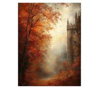 Paint by Numbers for Adults, Gothic Art Painting by Numbers for Children Architecture 28x38Inch, DIY Hobbies for Adults Women, Painting on Canvas Using Acrylic Paint and Brushes, Wall Art Set LSJ-3142