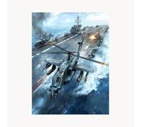 Paint by Numbers for Adults, Helicopters Painting by Numbers for Adults, Craft Kits for Kids with War Color Canvas for Painting 32x44 Inch Acrylic Paint and Brush for Living Room Decor FYH-7119