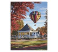 Paint by Numbers for Adults, Hot Air Balloon Painting by Numbers Canvas for Children Wall Art Supplies 32 x 24in, Autumn Colorful Canvas Painting Adult Crafts for Room Decor, Gifts for Women LSJ-5066