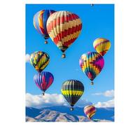 Paint by Numbers for Adults, Hot Air Balloon Painting by Numbers Canvas for Children Wall Art Supplies 28x20 Inch, Flight Colorful Canvas Painting Adult Crafts for Room Decor, Gifts for Women LSJ-3679