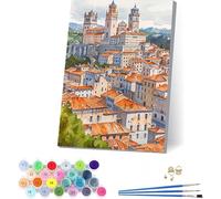 Paint by Numbers for Adults Houses, Paint by Numbers Kits Architecture on Cavans, DIY Craft Oil Paintings Art Kits with Acrylic and Brushes, Painting for Home Wall Decor Gifts 40x54 in 1-1059