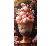Paint by Numbers for Adults Ice Cream 40x80cm Canvas Wall Art Plant k-5