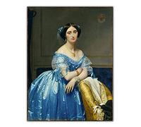 Paint by Numbers for Adults Ingres《Portrait of The Princesse De Broglie》 Adult Paint by Number Kits On Canvas