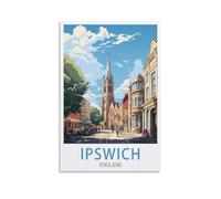 Paint by Numbers for Adults,Ipswich England Posters,Paint by Numbers for Adults Cityscape for Home Wall Decoration 40x50cm