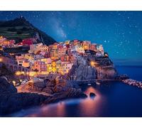 Paint by Numbers for Adults Italy 60x80 cm/24x32 inch DIY Painting by Numbers for Adults Canvas, Acrylic Painting Kit, Hobbies for Adults Women, Home Wall Decor Gifts Cinque Terre (No Frame)-#563k