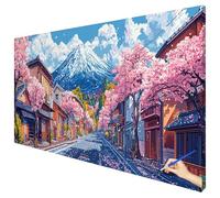 Paint by Numbers for Adults Japan 180x70cm Large Landscape Painting by Numbers for Adults Beginner DIY Color Oil Paintings on Canvas Kits with Acrylic Paints Brushes for Autumn Decorations Gifts M-23