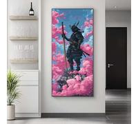 Paint by Numbers for Adults Japan Paint by Numbers Samurai, Canvas Painting by Numbers for Adults Beginners, DIY Acrylic Oil Painting Kits Crafts for Home Wall Decor 45x90 cm/18x36 Inch, No Frame