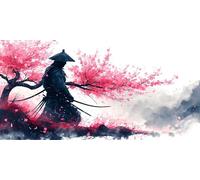 Paint by Numbers for Adults Japan Samurai Paint by Numbers Kits for Children, Painting by Number Kits, Without Frame DIY Color Oil Painting Acrylic Paints, Home Wall Decor 8x16in/20x40cm Y-8857