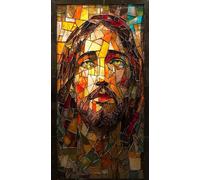Paint by Numbers for Adults, Jesus Painting by Number Kits On Canvas, Adults Beginners DIY Acrylic Oil Craft Art Painting Kits with Brushes Gifts for Home Wall Decor (16x32inch/40x80cm) w-886