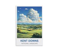 Paint by Numbers for Adults Kent Downs National Landscape England Craft Art Painting DIY Kit Rolled Canvas Without Frame 50x60cm