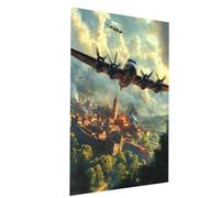 Paint by Numbers for Adults kids Airplane, Painting by Numbers for Adults with Acrylic Paint and Brushes War Color Canvas for Painting 32”x24” Wall Art Supplies for Room Decor Gifts Model-05064