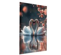 Paint by Numbers for Adults kids Swan, Painting by Numbers for Adults with Acrylic Paint and Brushes Animal Color Canvas for Painting 28” x 20” Wall Art Supplies for Room Decor Gifts Model-08987
