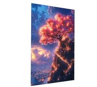 Paint by Numbers for Adults Kids Tree of Life, Painting by Numbers for Adults with Acrylic Paint and Brushes Landscape Color Canvas for Painting 40 x 60In Wall Art Supplies for Room Decor Model-03861