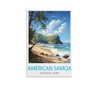 Paint by Numbers for Adults Kits,American Samoa National Parks Posters,DIY Acrylic Oil Painting by Number for Home Wall Decor Gift 30x40cm