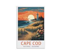 Paint by Numbers for Adults Kits,Cape Cod National Seashores Without Frame DIY Color Oil Painting Acrylic Paints,Home Wall Decor 30x40cm