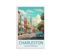 Paint by Numbers for Adults Kits,Charleston South Carolina Posters Without Frame DIY Color Oil Painting Acrylic Paints,Home Wall Decor 30x40cm