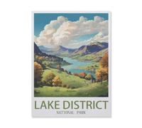 Paint by Numbers for Adults，Lake District National Park ， Mountain，DIY Paint by Numbers Kits for Adults Kids on Canvas with Brushes and Acrylic Pigment Oil Painting Kits Home Decor Gift(20x30cm)-DU40