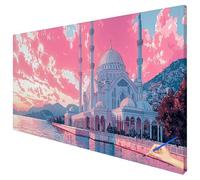 Paint by Numbers for Adults Landscape 120x50cm Large Italy Painting by Numbers for Adults Beginner DIY Color Oil Paintings on Canvas Kits with Acrylic Paints Brushes for Autumn Decorations Gifts N-28