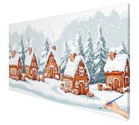 Paint by Numbers for Adults Landscape 150x60cm Large Winter Painting by Numbers for Adults Beginner DIY Color Oil Paintings on Canvas Kits with Acrylic Paints Brushes for Autumn Decorations Gifts P-02