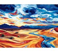 Paint by Numbers for Adults Landscape Paint by Numbers Abstract Kits on Canvas Hobbies for Adults Women, DIY Acrylic Oil Painting Crafts Kits Without Frame, Gifts for Women Decorations 110x80cm W-54