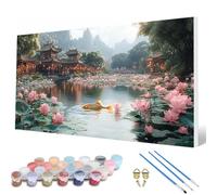 Paint by Numbers for Adults, Landscape Paint by Numbers Fish Painting Kits for Adults Pattern Design DIY Art Crafts for Home Room Decor, Wall Art, Bedroom Decor, Gifts 50 x 80 inch -hcw250743DB5