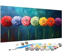 Paint by Numbers for Adults Landscape Paint by Numbers Flower DIY Color Canvas Oil Paintings Creative Hobbies for Adults Kits with Brushes Acrylic Paint Home Decor,Gifts Women,80x160cm No Frame J3-881