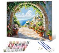 Paint by Numbers for Adults Landscape, Paint by Numbers for Children, DIY Easy Hand-Painted Oil Paintings for Relaxation and Home Decor, Gifts for Women, Arch 16x20in/40x50cm (Without Frame) Y3-199