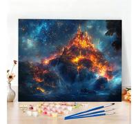 Paint by Numbers for Adults Landscape Paint by Numbers Kits Architecture Oil Painting Acrylic Pigment Paintwork Colored Canvas Craft Art Kit for Beginner, Hobbies for Adults, Room Decor 30x40cm W6-799