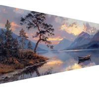Paint by Numbers for Adults Landscape Paint by Numbers Mountain Oil Painting Color Canvas Kits with 3 Brushes and Acrylic Pigment Drawing Craft Art Kits, Gift for Women, Home Wall Decor 30x60cm w2-101