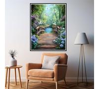 Paint by Numbers for Adults Landscape Painting by Numbers, DIY Hobbies for Adults Women Paint by Number Animals Canvas Oil Painting Kits with Brushes and Acrylic for Christmas Decor 50x60cm 2y-25