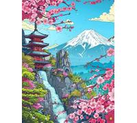 Paint by Numbers for Adults Landscape Painting by Numbers for Children Kits On Canvas Architecture DIY Color Oil Painting Art Crafts Acrylic Pigment Drawing, Home Decor, Without Frame 90x120cm S0-185