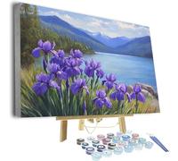 Paint by Numbers for Adults Landscape, Painting by Numbers for Kids Beginners Lake Without Frame DIY Color Acrylic Oil Paint Kit Crafts Arts for Adults, Easy Painting for Decor, Gifts 90x120 0j-1128