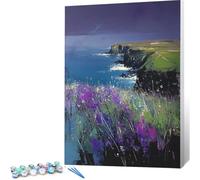 Paint by Numbers for Adults Landscape, Painting by Numbers for Kids Beginners Ocean Without Frame DIY Color Acrylic Oil Paint Kit Crafts Arts for Adults, Easy Painting for Decor, Gifts 40 x 50 0j-152